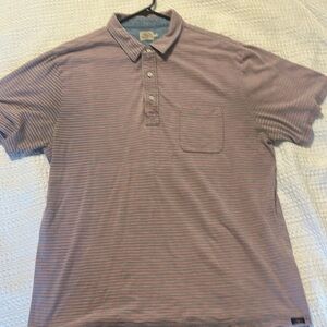 Faherty polo XL, pink/blue